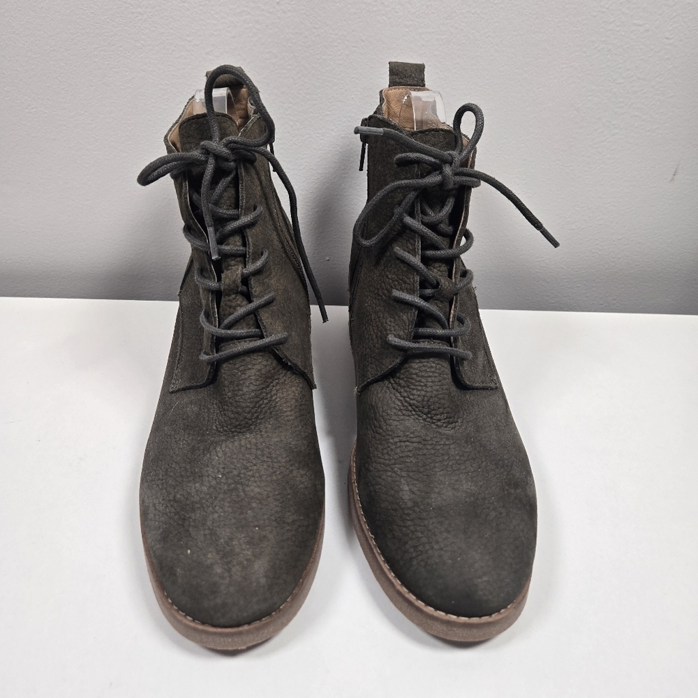 Lucky Brand Dark Green Leather Boots - Picture 2 of 7